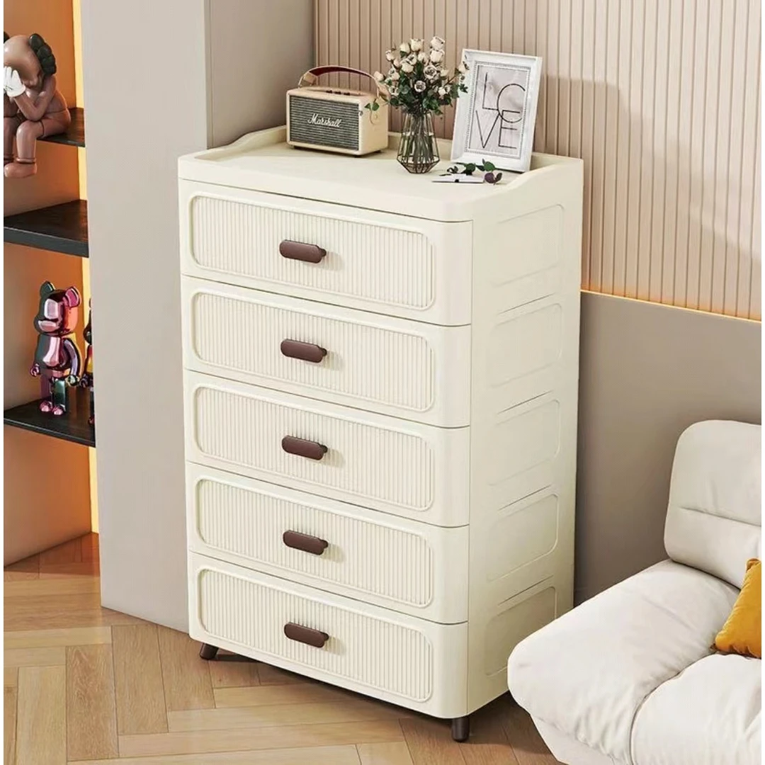 【卧室收纳】3层/5层抽屉式收纳柜家用卧室落地五斗柜床头定制柜