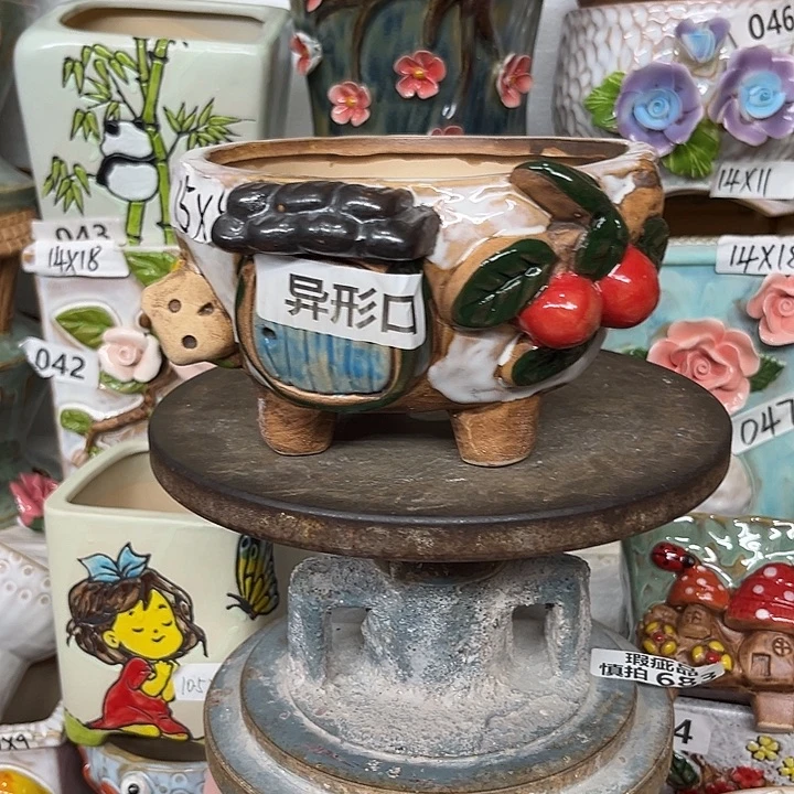 花盆紫砂粗陶材质多肉花盆