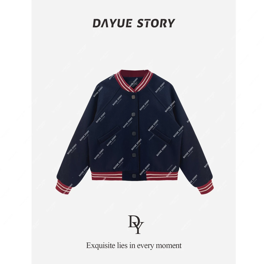 DAYUE【羽绒棒球服】减龄百搭~冬季重磅美式90白鸭绒时尚百搭短外套