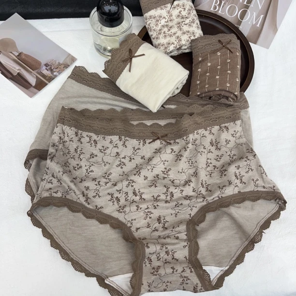 1470冬日暖阳高腰磨毛舒适透气包臀105-150斤女士三角内裤