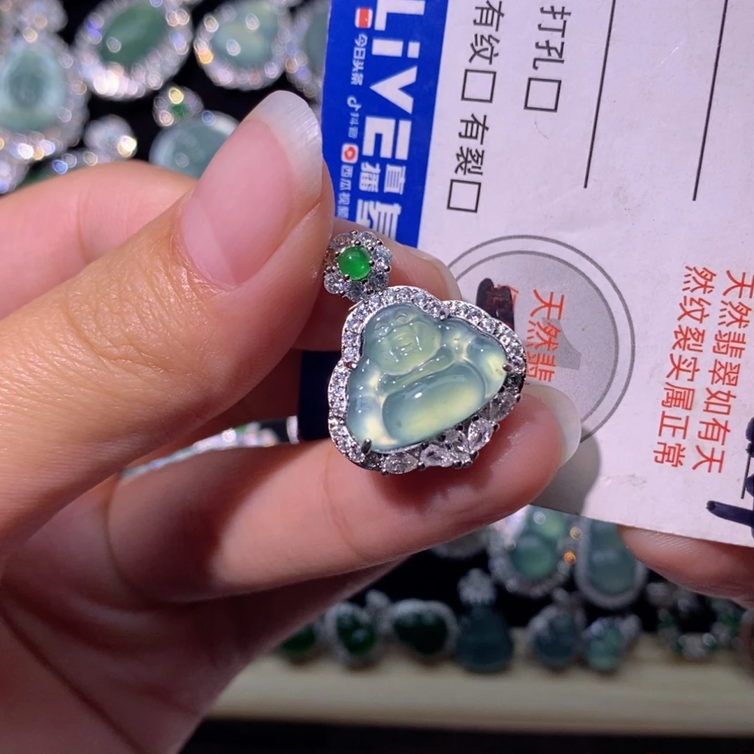 翡翠未镶嵌颈饰天然