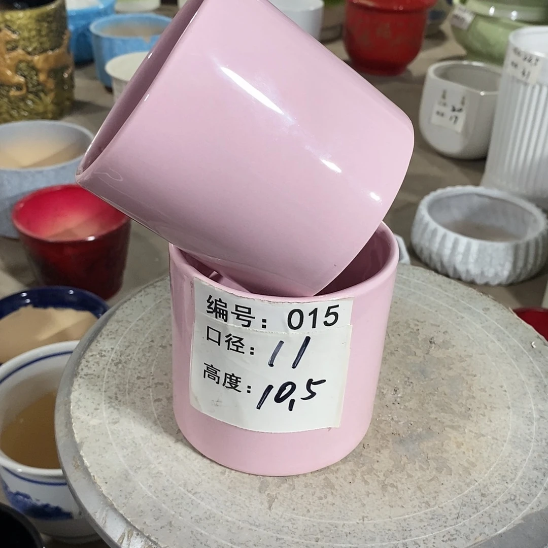 【闪购商品】陶瓷微瑕花盆-015-2个粉色