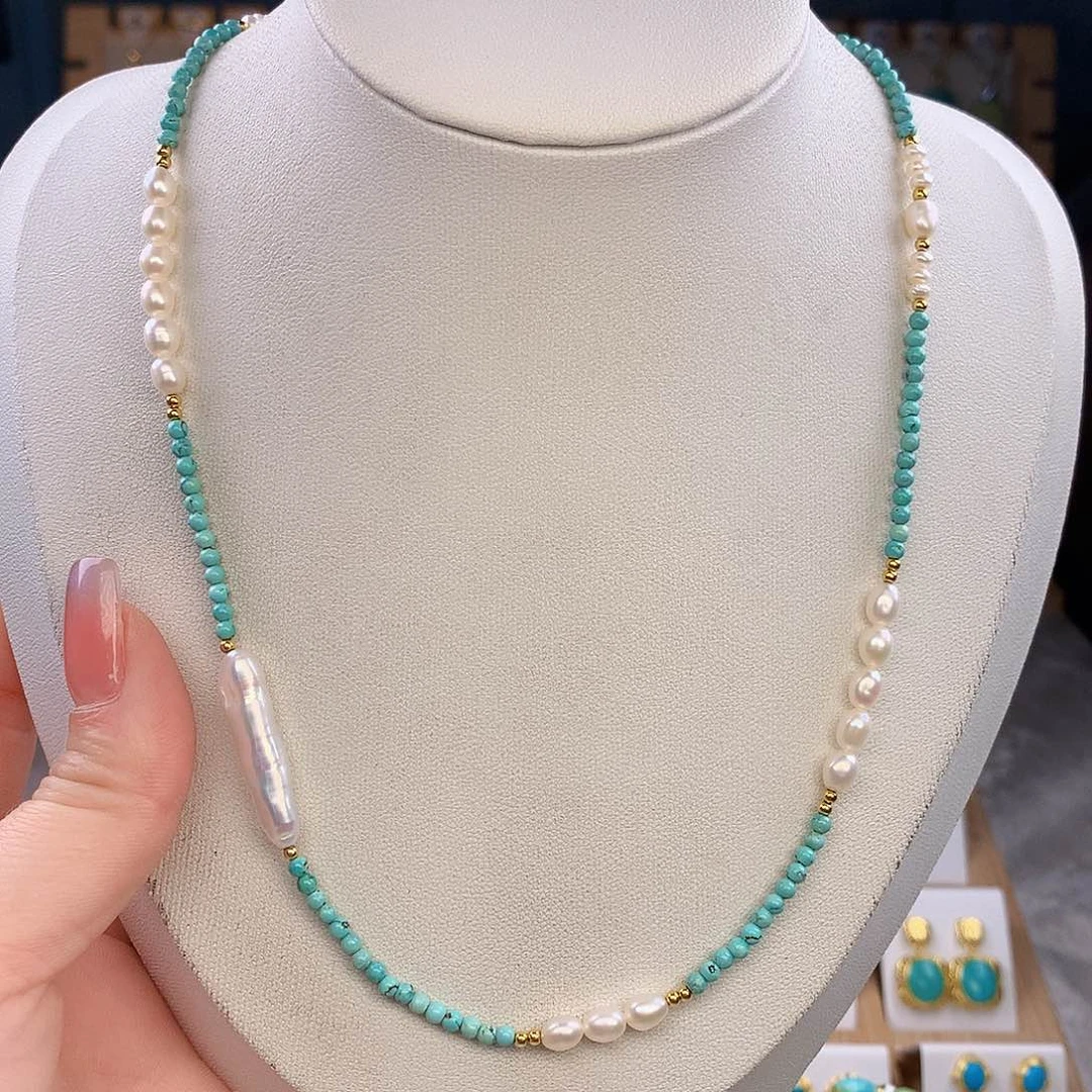 绿松石未镶嵌颈饰