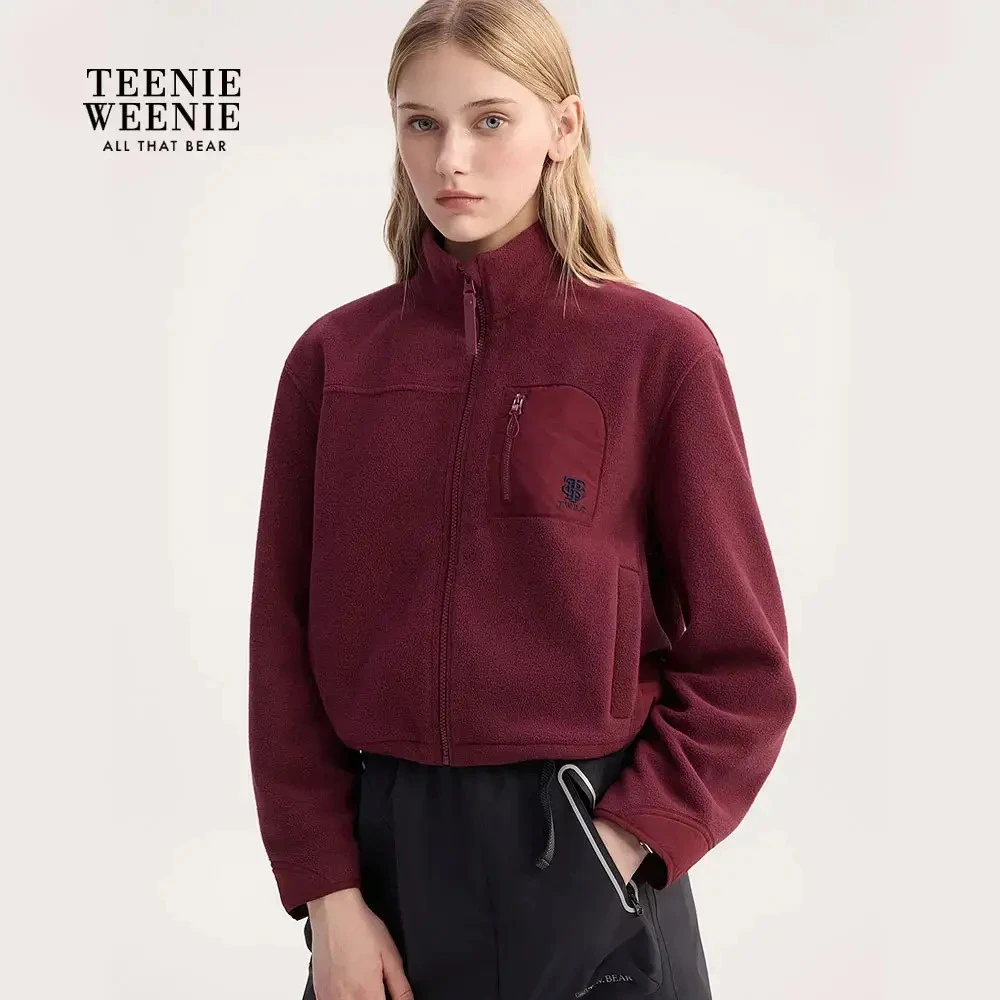 *TeenieWeenie小熊女装卫衣25秋新款休闲时尚立领外套TTMZ254T01T