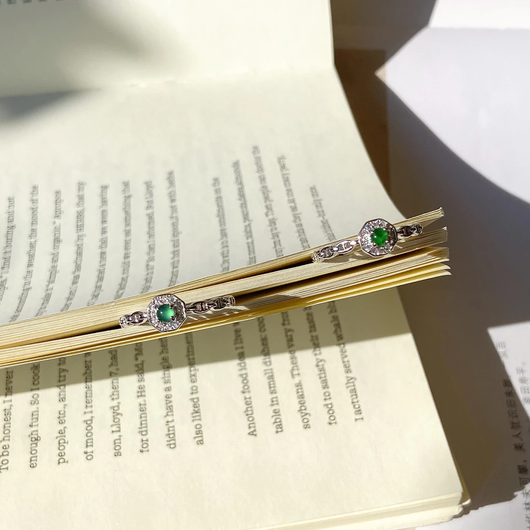 CA555 绿翡戒指s925发一个