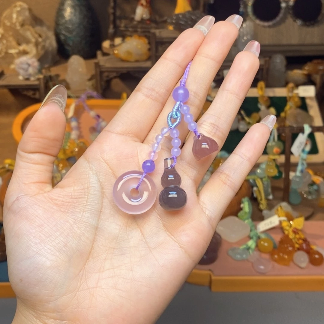 玛瑙/玉髓未镶嵌车挂挂件