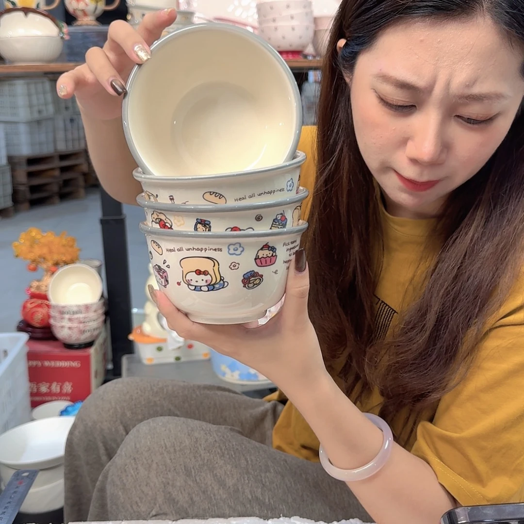 潮州微瑕陶瓷餐具4.75寸