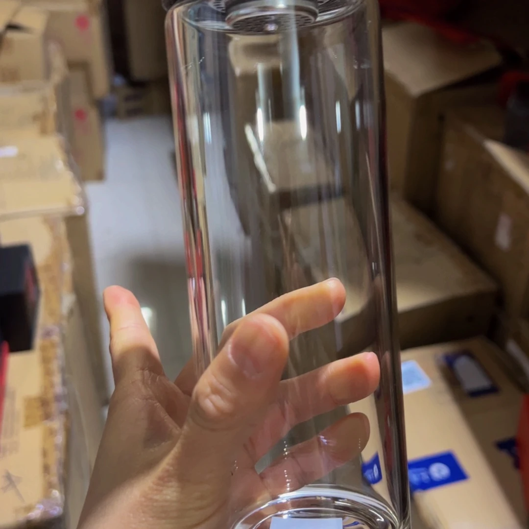 7758黑色单层烫手玻璃杯475ml