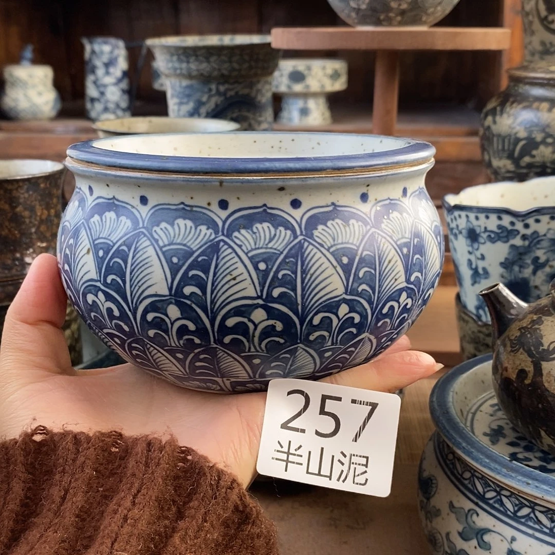 陶手工手绘青花高温陶瓷