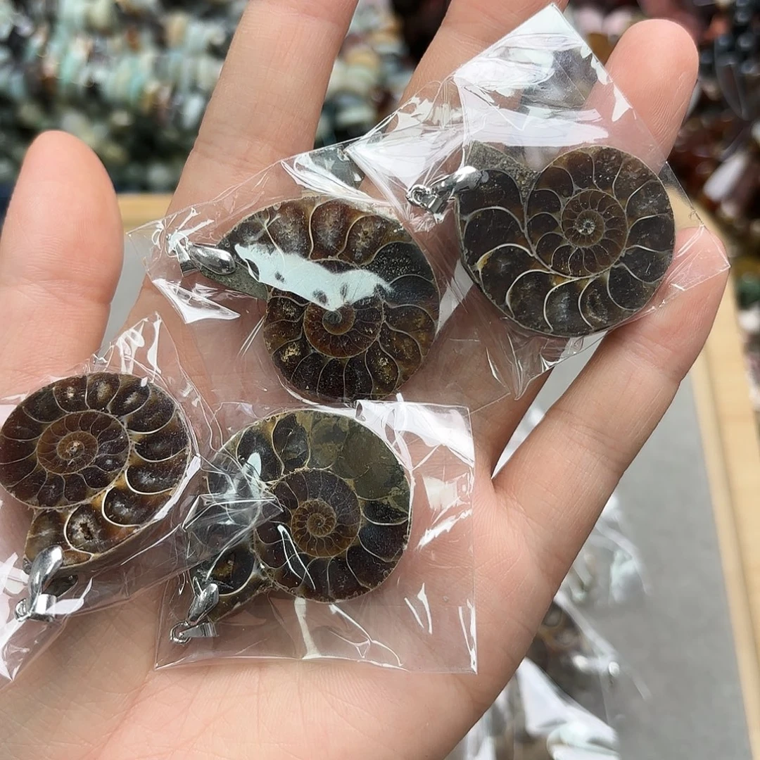 玛瑙/玉髓未镶嵌珠宝半成品螺吊坠一颗不包边