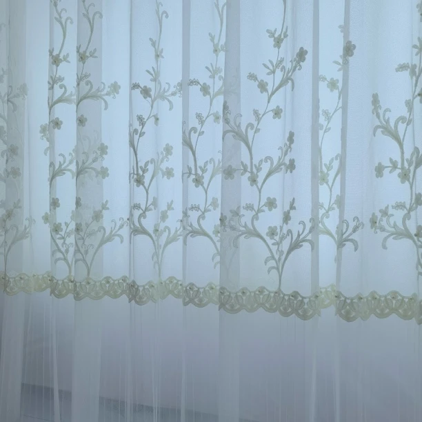 佳佳 春暖花开 刺绣窗纱飘窗阳台卧室