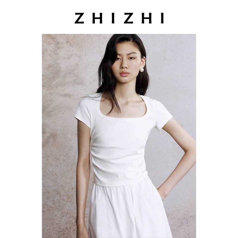 致知 出亭柳 休闲简约T恤2025年夏季新款ZZ2EMWT1062