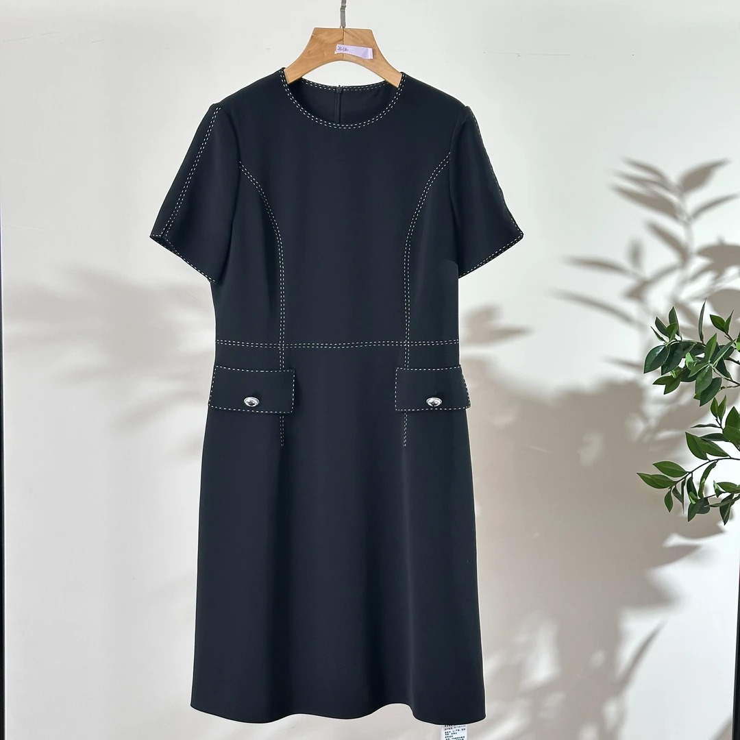 92%涤纶+8%氨纶百搭连衣裙（230380）