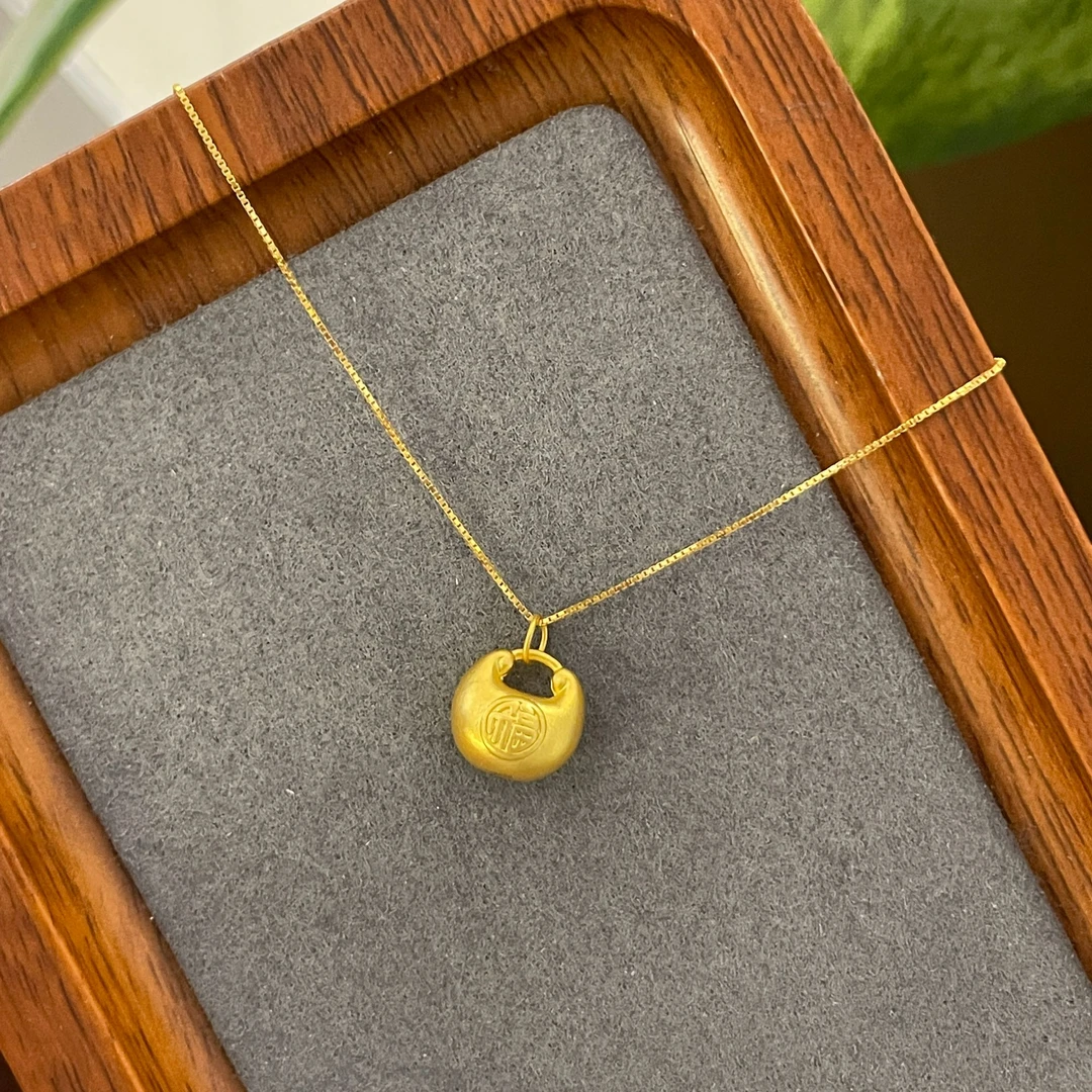 足金999小胖福吊坠小福袋精致时尚大气胖福福气满满