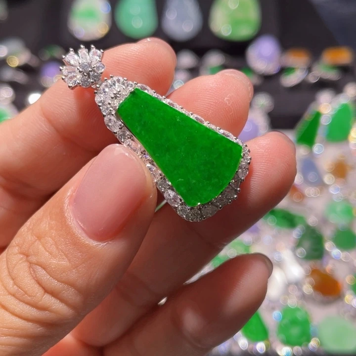 翡翠银S925镶嵌颈饰?***?精品