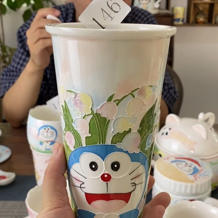 瓷片景德镇釉下彩手绘
