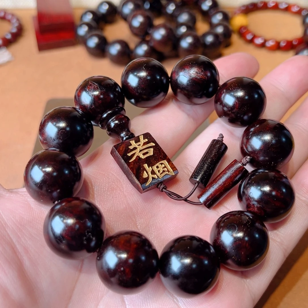 菲***菲小叶紫檀手串/手链天然夹层瘤疤