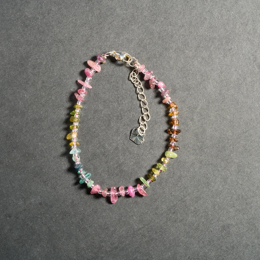 【凫谣】碧玺手链『带在手腕间的彩虹』巴西碧玺随形珠手链-央