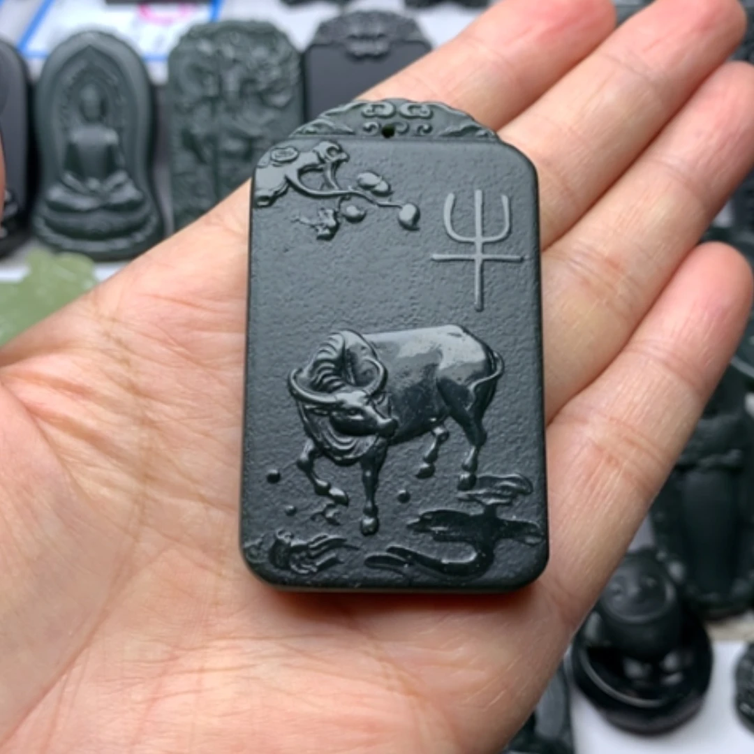 【闪购商品】颈饰未镶嵌和田玉双面雕刻