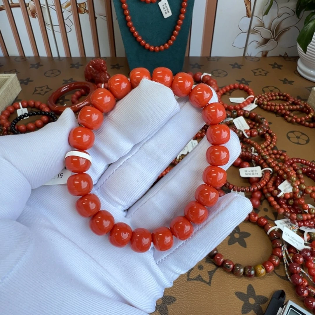 南红玛瑙未镶嵌手串保山冷水河10mm