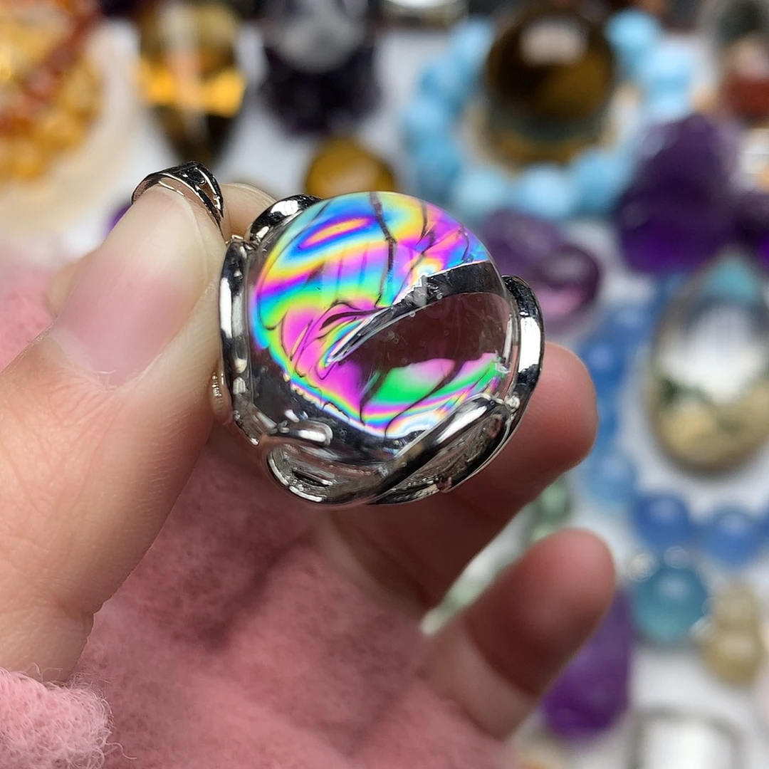 水晶珠宝半成品未镶嵌吊坠