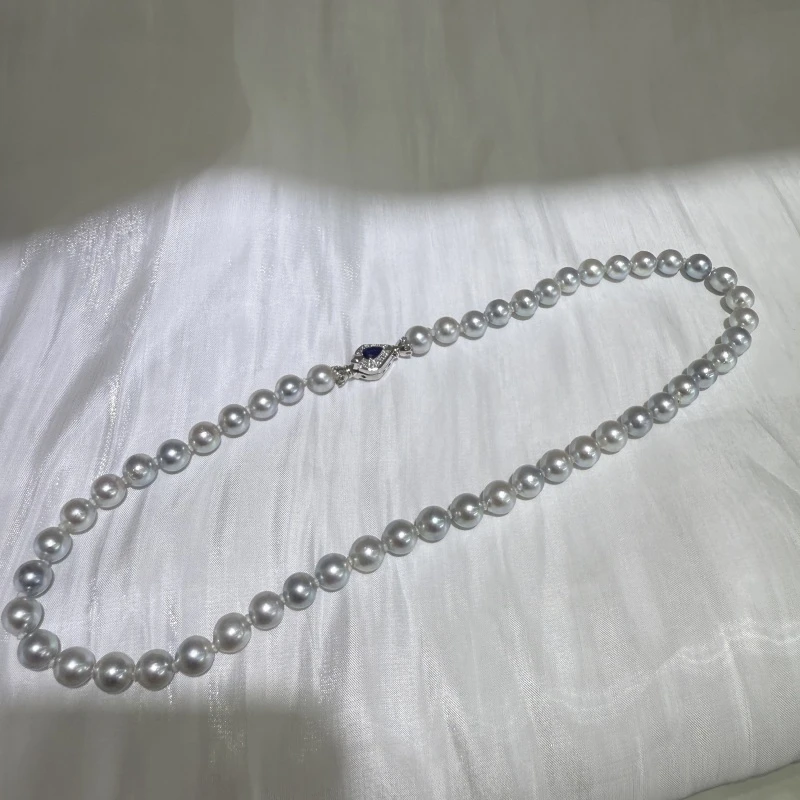 【查差专享】天然海水特选真多麻“蓝血贵族”珍珠项链