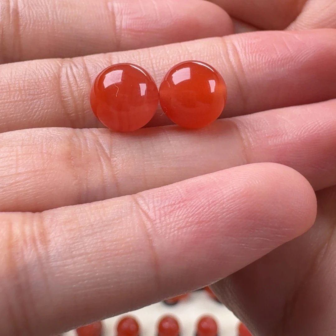 南红玛瑙未镶嵌对珠9
