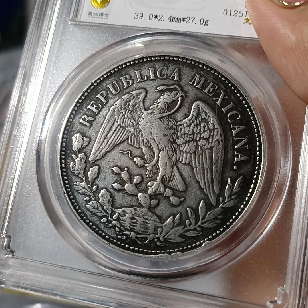 银Ag9001903年墨西哥直边鹰银币