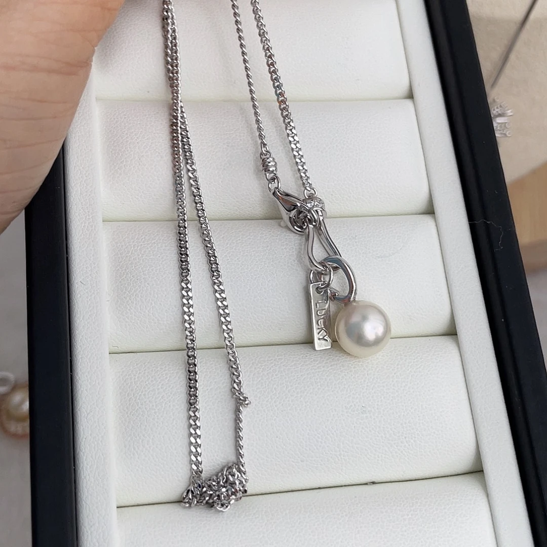 颈饰银S925镶嵌海水珍珠