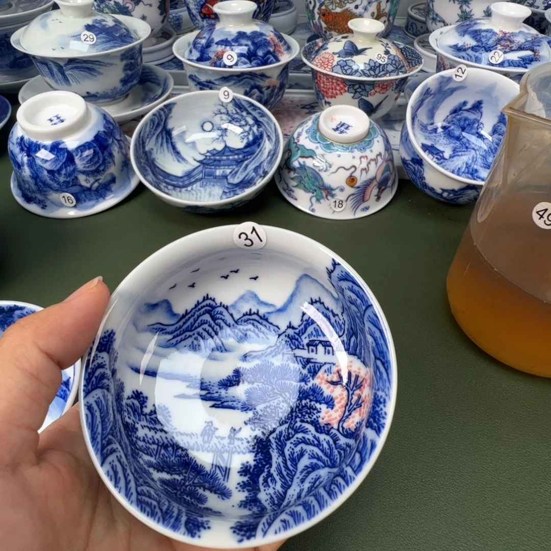 景德镇纯手工纯手绘茶具木木31