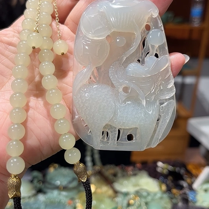未镶嵌岫玉毛衣链