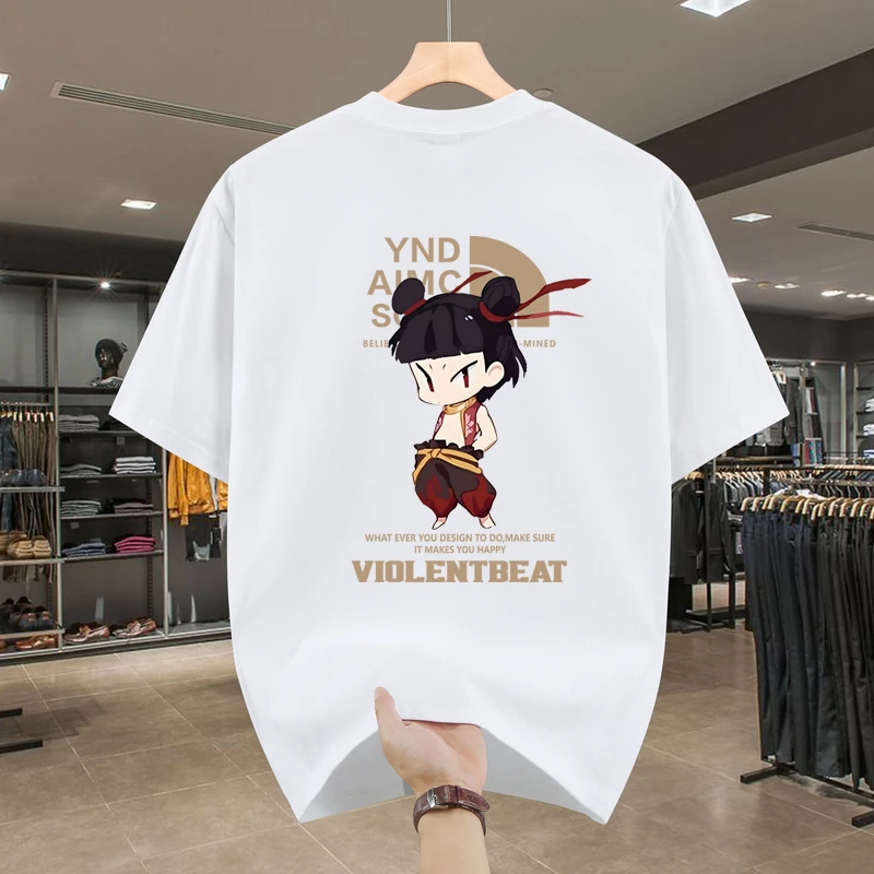 T恤男款男士半袖上衣潮流百搭白色t恤舒适款纯棉韩版休闲衣服学生