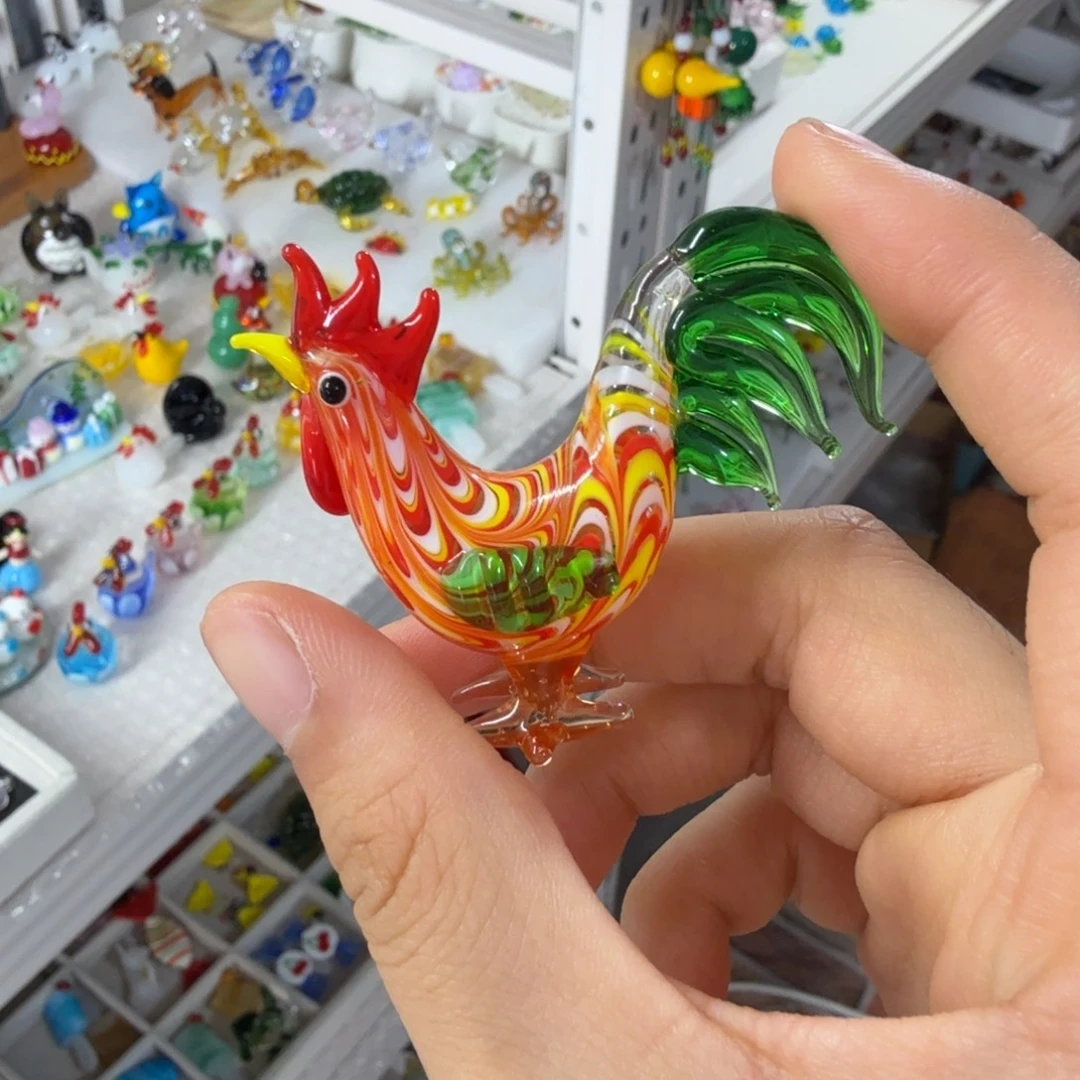 琉璃手工艺品小公鸡