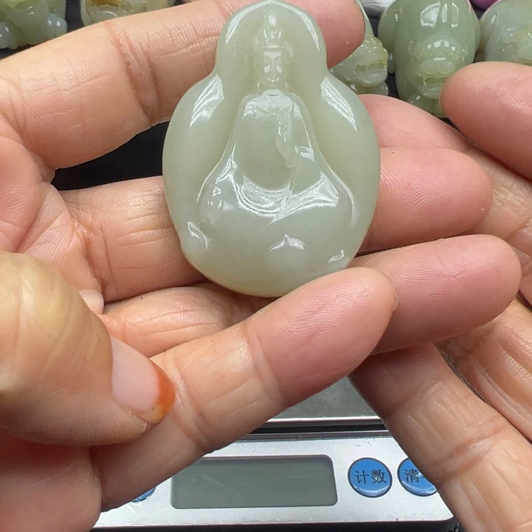 和田玉（糖玉）未镶嵌吊坠(不含链)