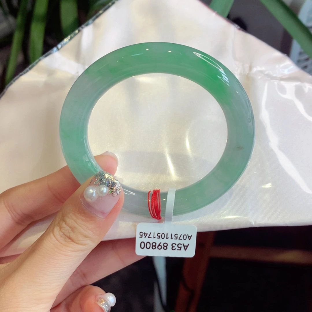 未镶嵌手镯翡翠45号圆条77