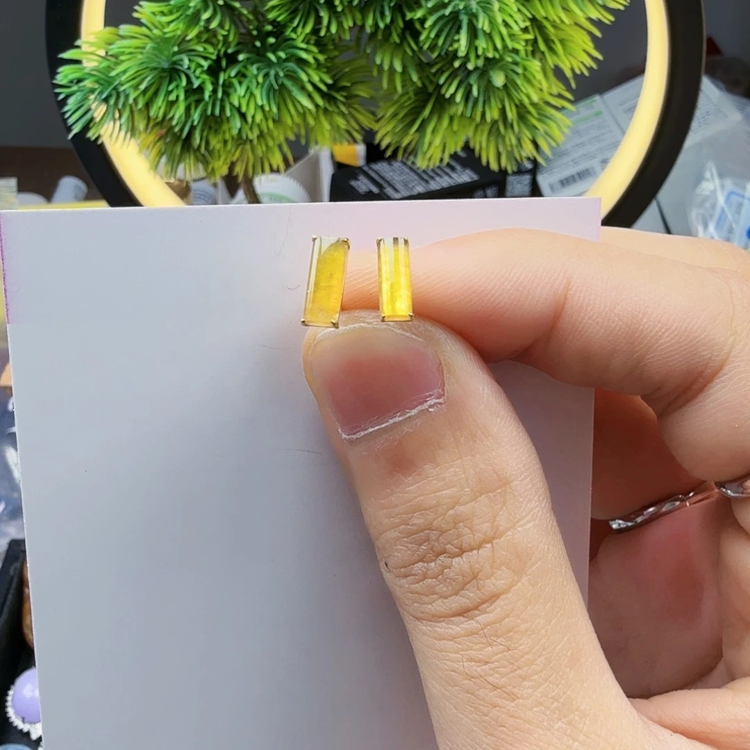 翡翠颈饰18K金镶嵌一对