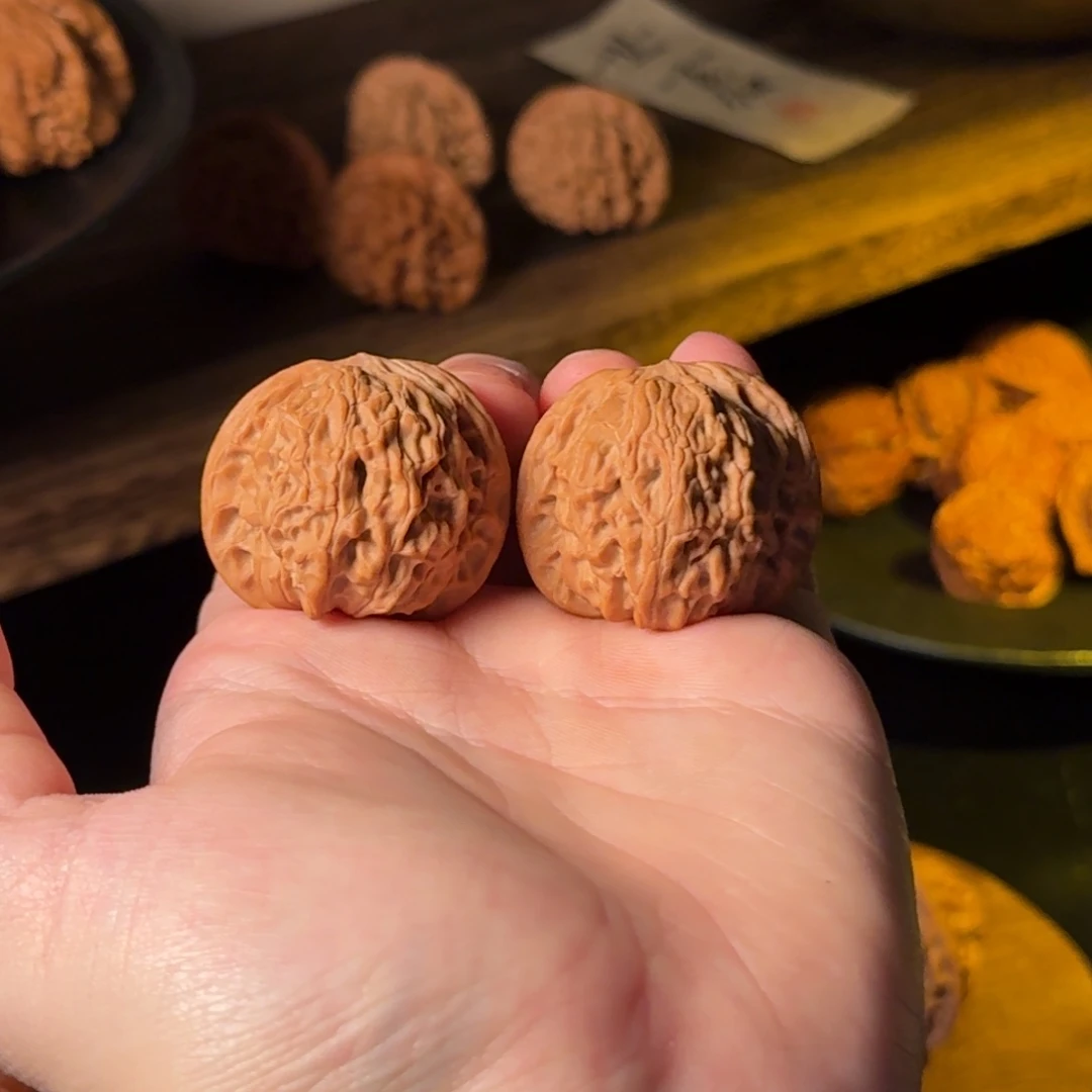 文玩核桃把件37.5-35-32磨盘 全品