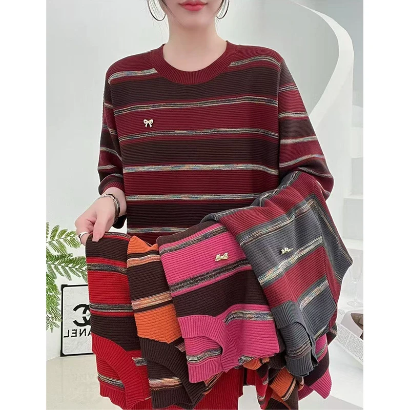 【臻品】DY001-DY100号 高级感秋冬洋气百搭减龄针织上衣毛衣 【婷】