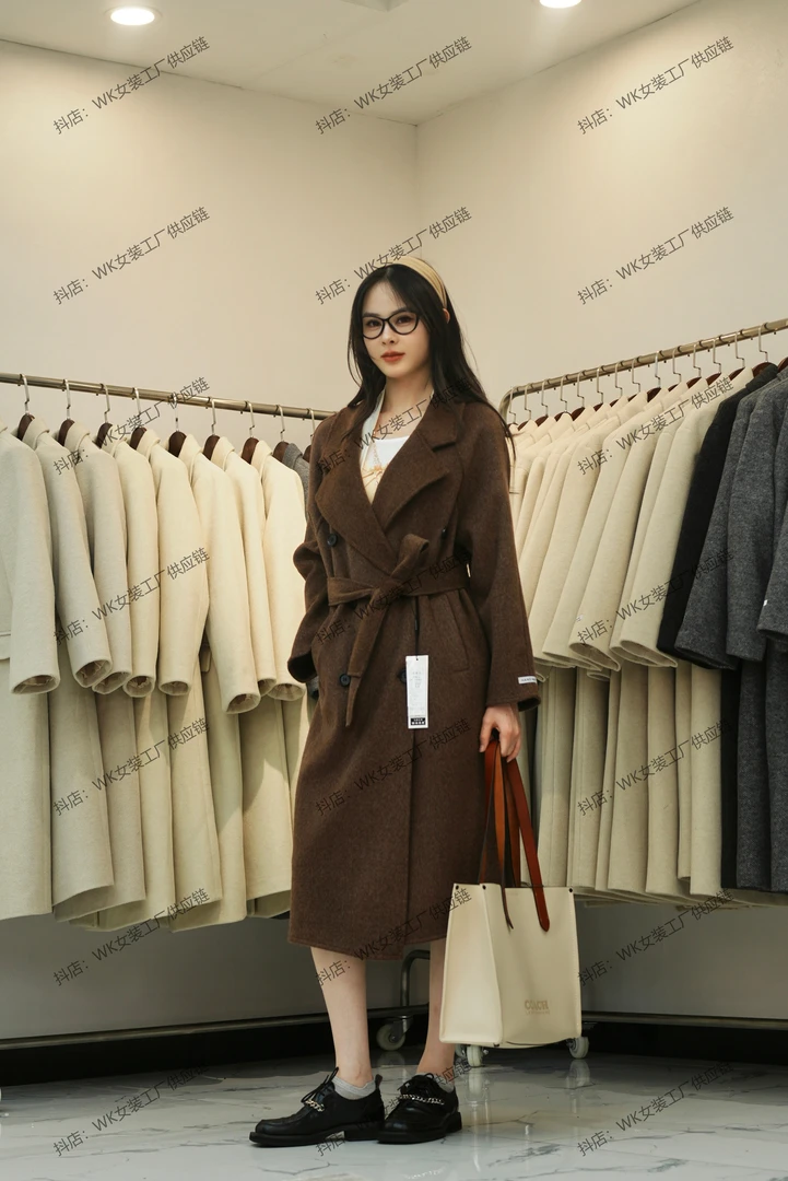 长款宽松型中长款轻职风毛呢外套呢子秋冬欧若智性风2502