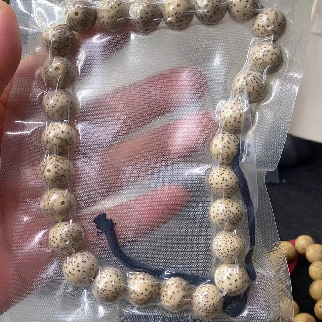 吊坠星月菩提石玉圆珠手持12