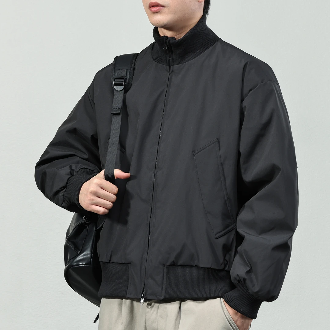 号志HAOZHI高街立领羽绒服男款2025新款冬季加厚宽松保暖棉服外套