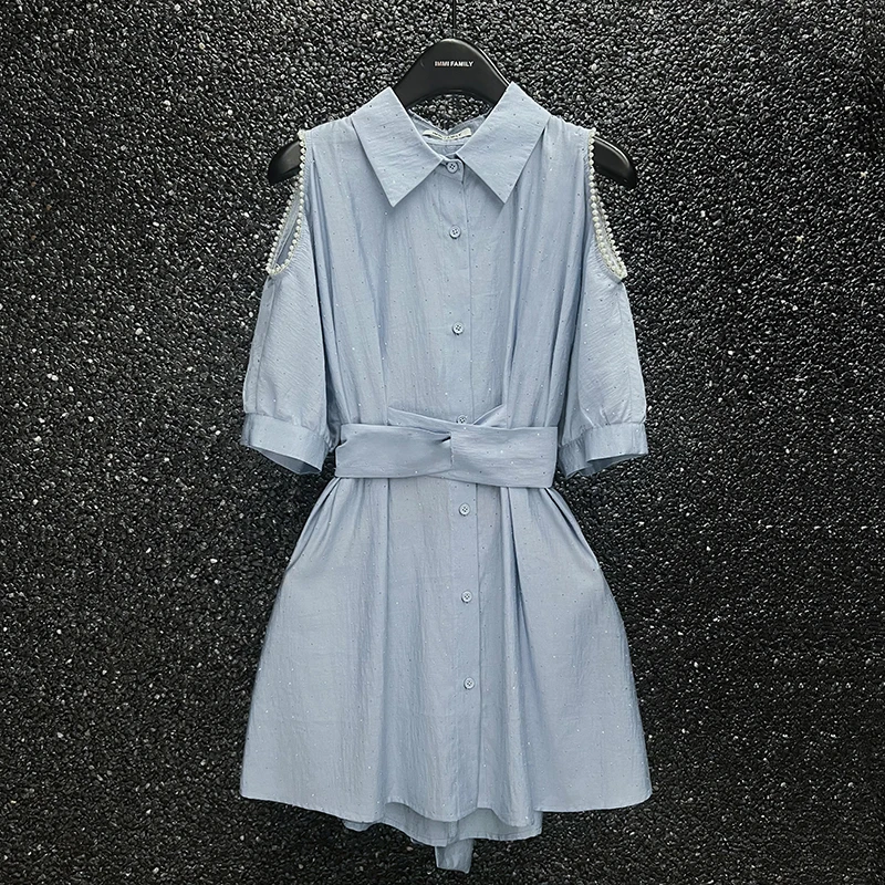 【编号32】“萤挽”小香风女夏季新款搭配时尚洋气衬衫短裤两件套CICI