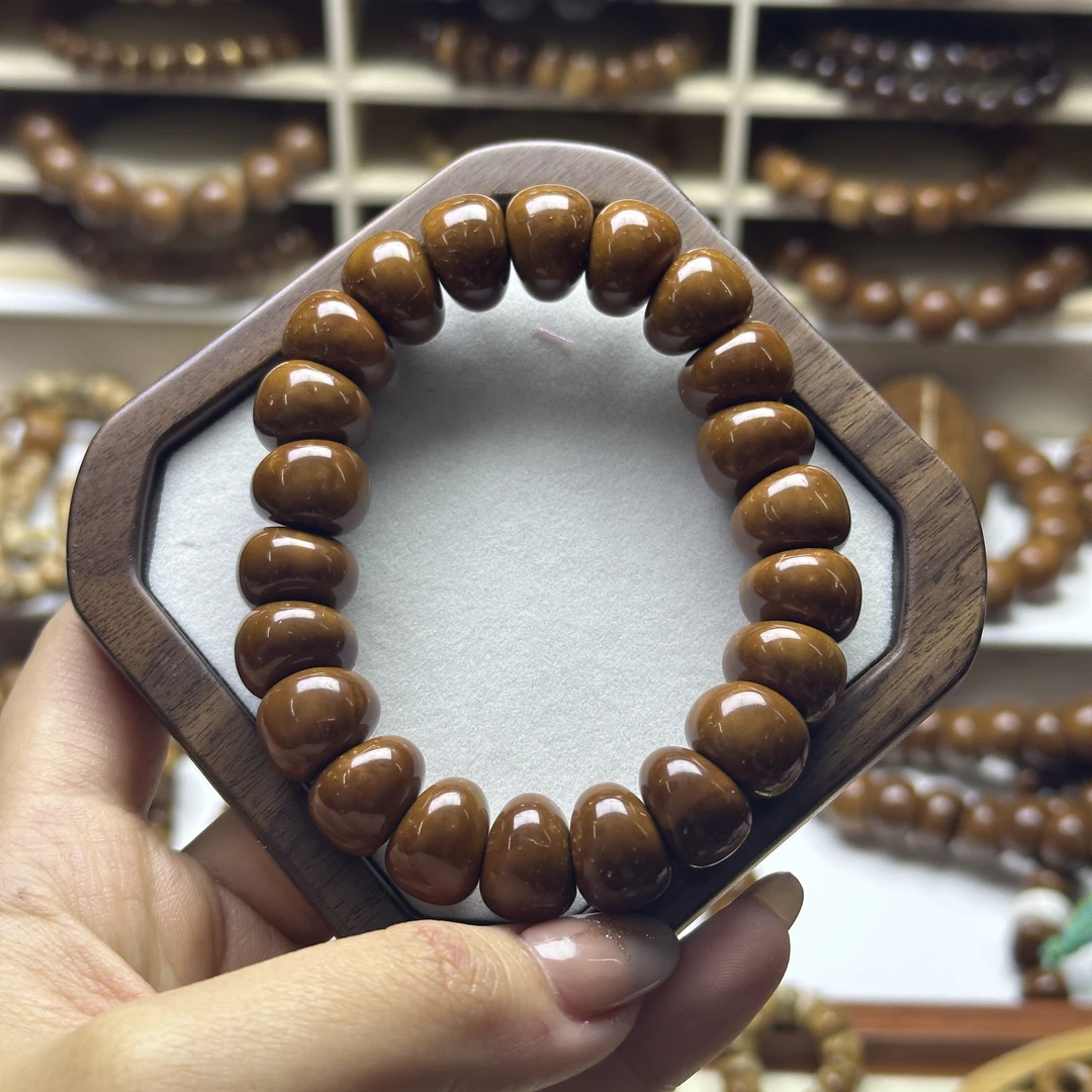 【爆品】特级精挑库克蒜瓣大肠14.5mm单圈手串原生态无科技男女手串