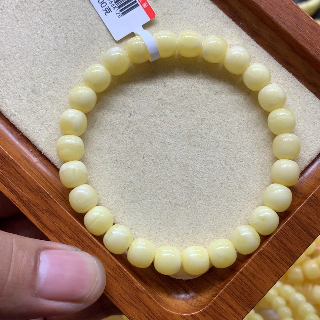 未镶嵌蜜蜡手链蜜蜡