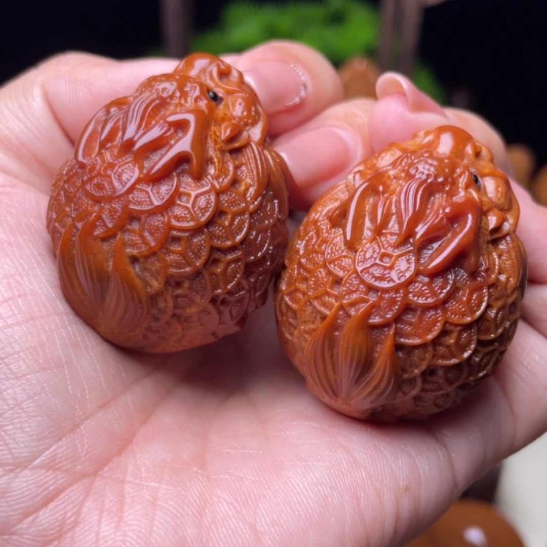 吊坠橄榄核金币龙龟手球3.5