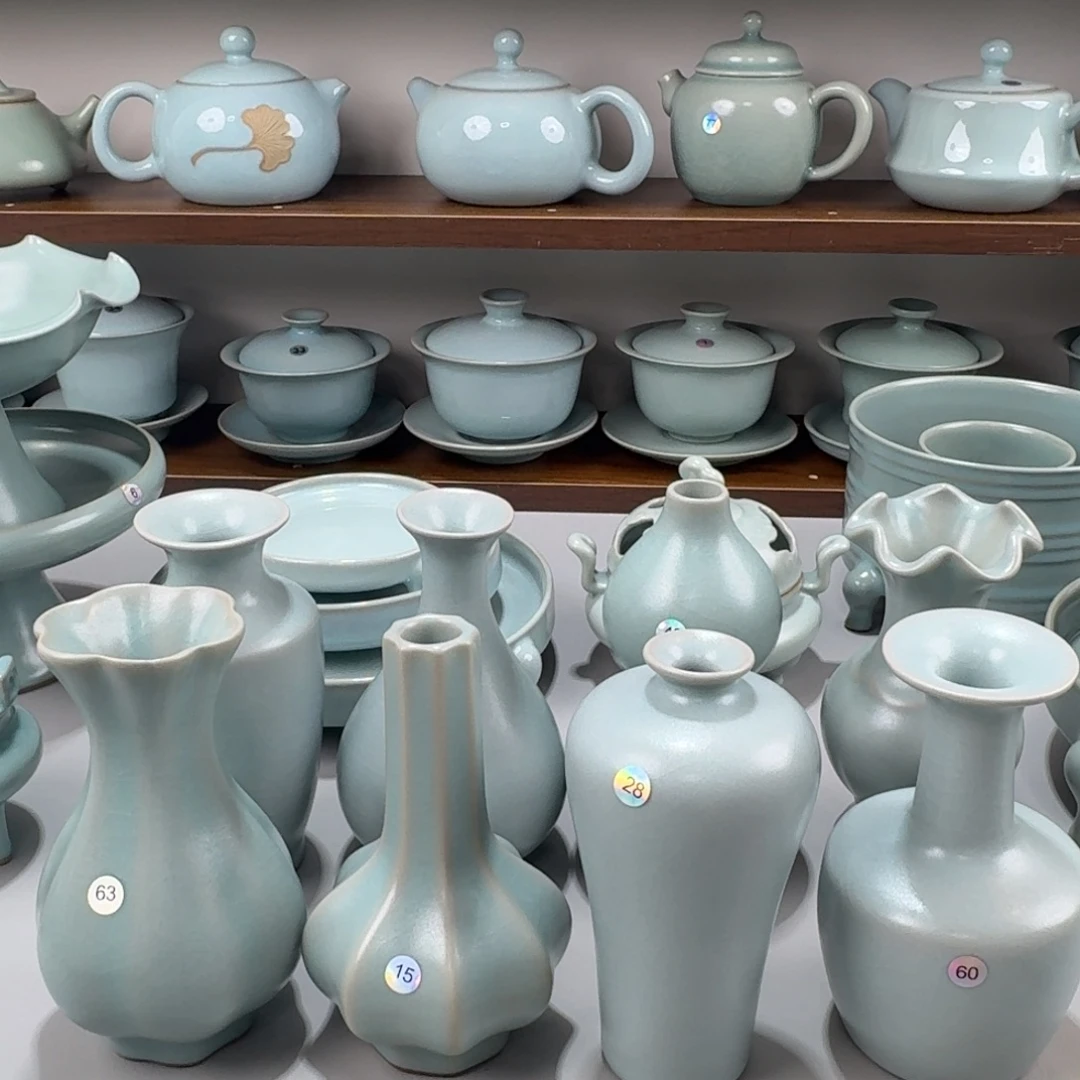 摆件特价汝窑仿古釉小号花瓶一个记得备注