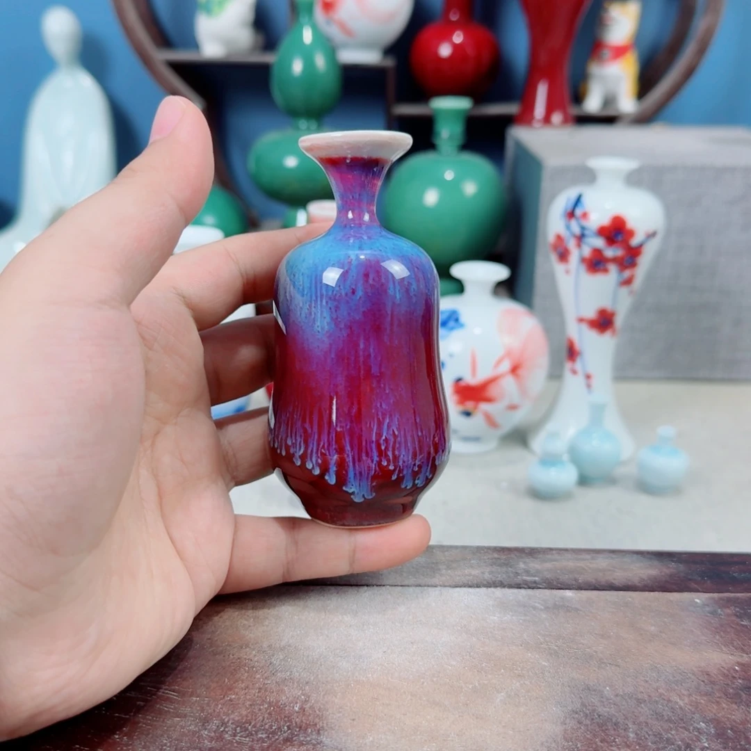 陶瓷手工小花器摆件