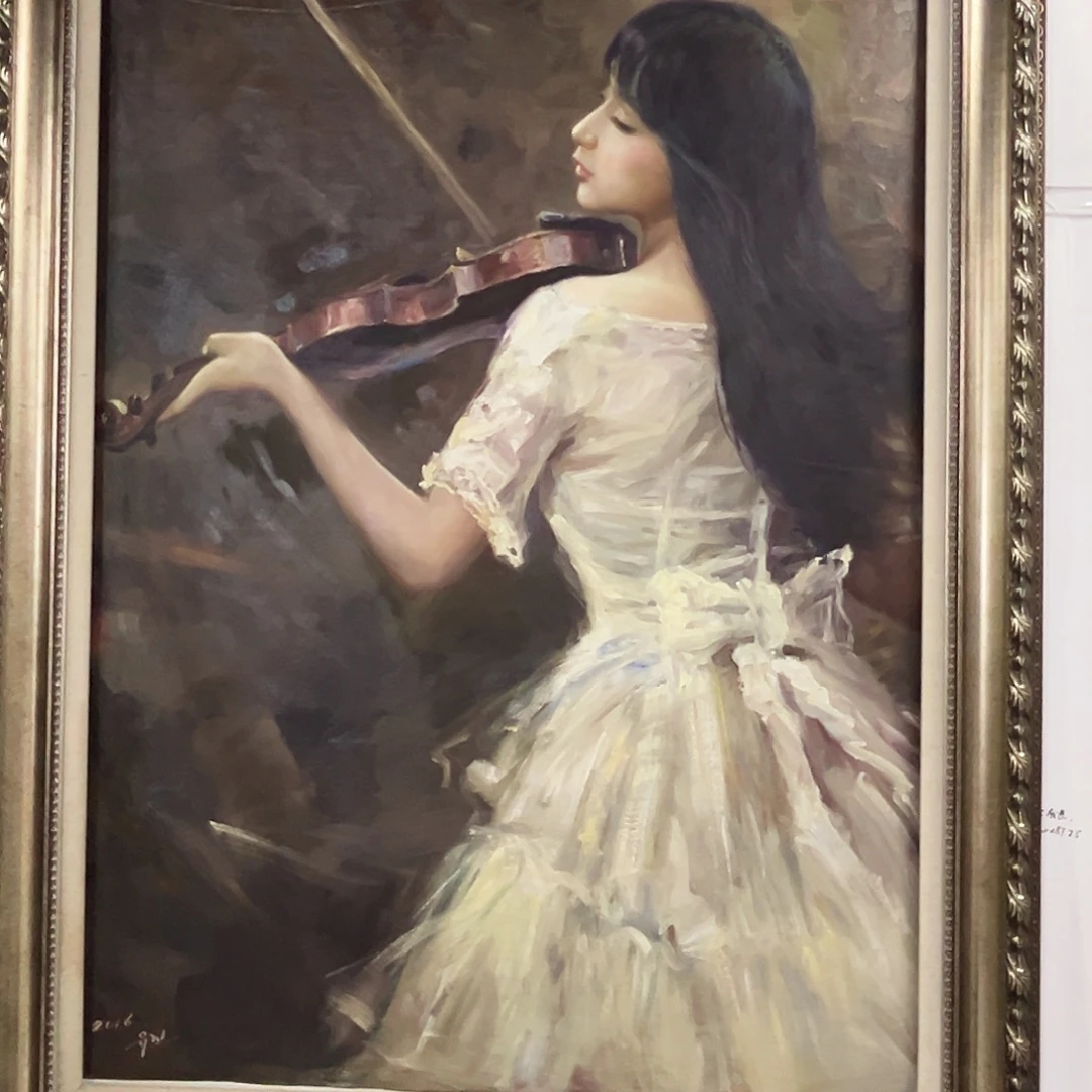 与***浪油画朝鲜艺术家油画作品
