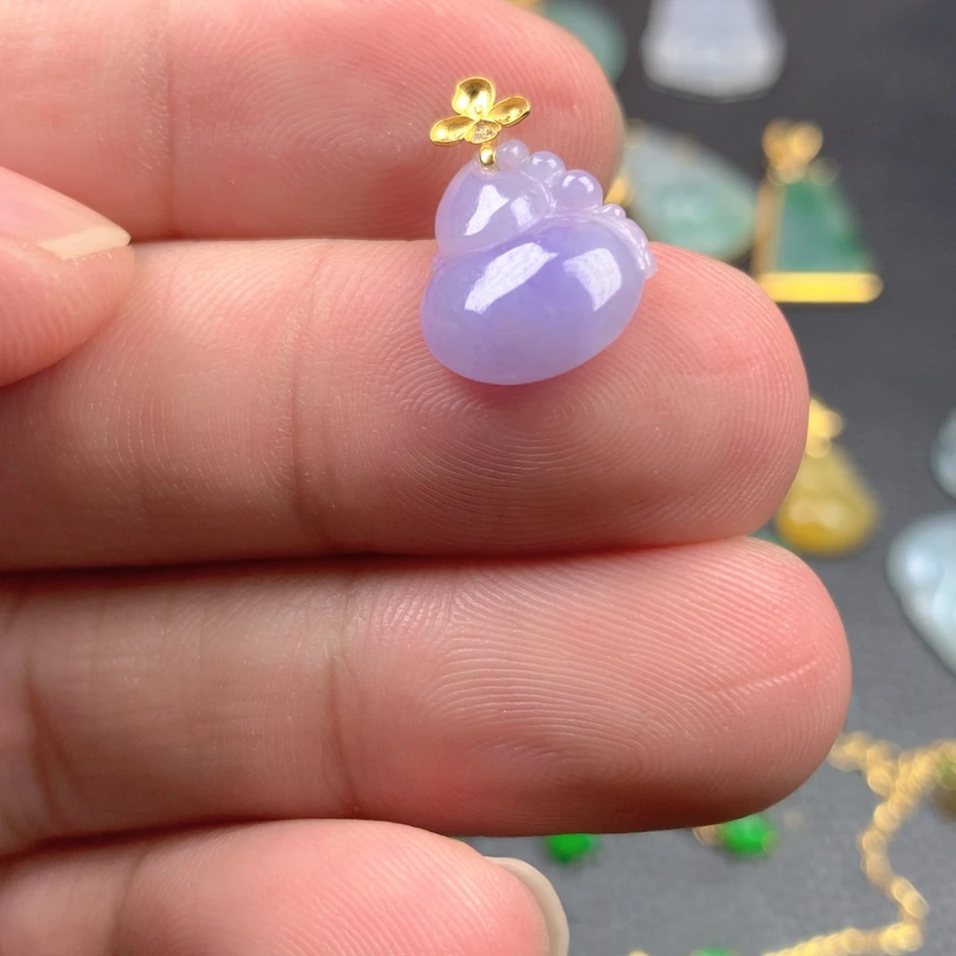 【闪购商品】颈饰18K金镶嵌翡翠翡翠
