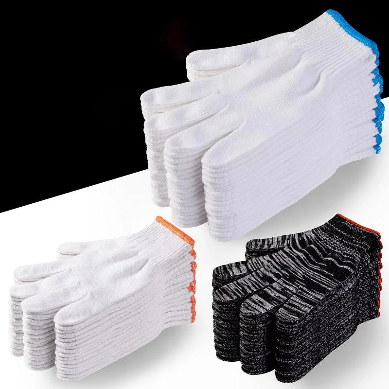 【新人0.01到手10条·】劳保手套耐磨工作棉线白棉纱加厚耐磨防滑
